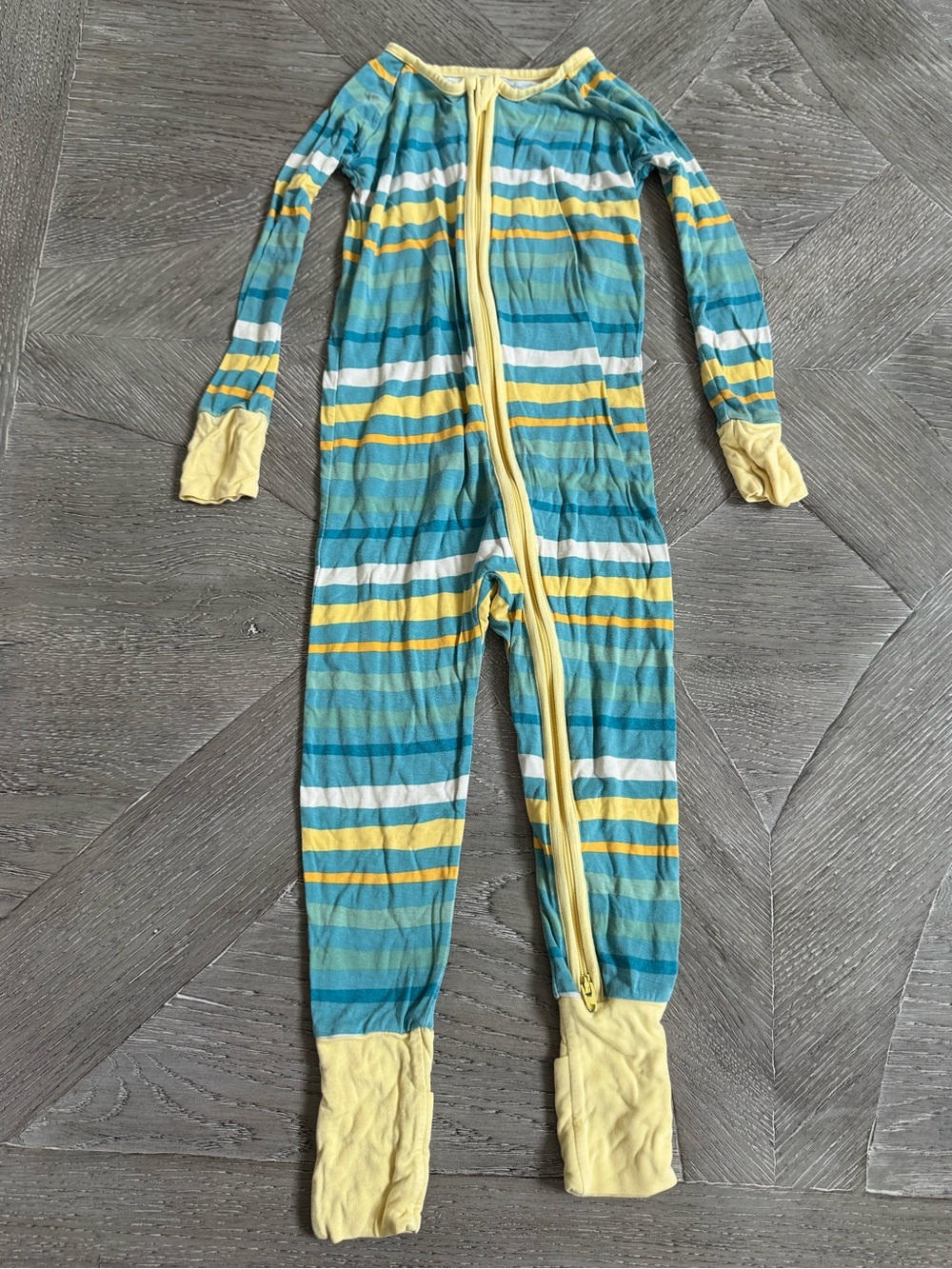 Little Sleepies striped zippy
